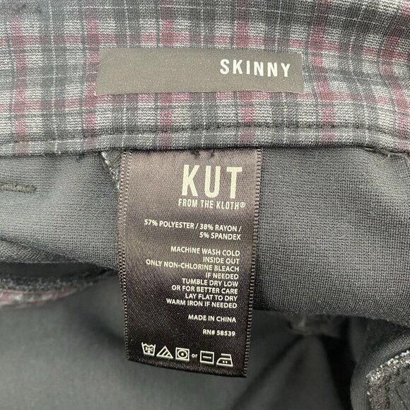 KUT From The Kloth Women's Size 10S Skinny Ponte Pants Size 10 Short Plaid - Picture 10 of 12